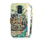 For Xiaomi Redmi Note 9 / Redmi 10X 4G 3D Painted Pattern Magnetic Attraction Horizontal Flip Leather Case with Holder & Card Slot & Wallet & Lanyard(Zoo)