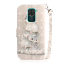 For Xiaomi Redmi Note 9 / Redmi 10X 4G 3D Painted Pattern Magnetic Attraction Horizontal Flip Leather Case with Holder & Card Slot & Wallet & Lanyard(Squirrels)