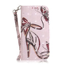 For Xiaomi Redmi Note 9 / Redmi 10X 4G 3D Painted Pattern Magnetic Attraction Horizontal Flip Leather Case with Holder & Card Slot & Wallet & Lanyard(Butterfly High Heels)