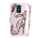 For Xiaomi Redmi Note 9 / Redmi 10X 4G 3D Painted Pattern Magnetic Attraction Horizontal Flip Leather Case with Holder & Card Slot & Wallet & Lanyard(Butterfly High Heels)