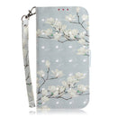 For Xiaomi Redmi Note 9 / Redmi 10X 4G 3D Painted Pattern Magnetic Attraction Horizontal Flip Leather Case with Holder & Card Slot & Wallet & Lanyard(Magnolia)