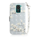 For Xiaomi Redmi Note 9 / Redmi 10X 4G 3D Painted Pattern Magnetic Attraction Horizontal Flip Leather Case with Holder & Card Slot & Wallet & Lanyard(Magnolia)