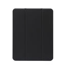 For iPad Pro 11 inch (2020) 3-folding Electric Pressed Skin Texture Horizontal Flip Shockproof Transparent TPU + PU Leather Tablet Case with Holder & Pen Slot & Sleep / Wake-up Function(Black)