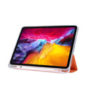For iPad Pro 11 inch (2020) 3-folding Electric Pressed Skin Texture Horizontal Flip Shockproof Transparent TPU + PU Leather Tablet Case with Holder & Pen Slot & Sleep / Wake-up Function(Orange)