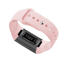 For Fitbit Charge 3 18mm Solid Color Silicone Watch Band A(Pink)