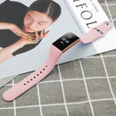For Fitbit Charge 3 18mm Solid Color Silicone Watch Band A(Pink)