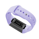 For Fitbit Charge 3 18mm Solid Color Silicone Watch Band A(Pink Purple)
