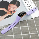 For Fitbit Charge 3 18mm Solid Color Silicone Watch Band A(Pink Purple)