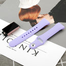 For Fitbit Charge 3 18mm Solid Color Silicone Watch Band A(Pink Purple)
