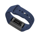 For Fitbit Charge 3 18mm Solid Color Silicone Watch Band A(Navy Blue)
