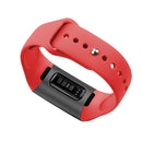 For Fitbit Charge 3 18mm Solid Color Silicone Watch Band A(Red)