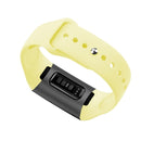 For Fitbit Charge 3 18mm Solid Color Silicone Watch Band A(Cream)