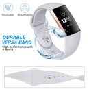 For Fitbit Charge 3 18mm Solid Color Silicone Watch Band A(Light Grey)