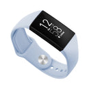 For Fitbit Charge 3 18mm Solid Color Silicone Watch Band A(Light Blue)