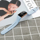 For Fitbit Charge 3 18mm Solid Color Silicone Watch Band A(Light Blue)