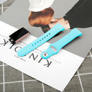 For Fitbit Charge 3 18mm Solid Color Silicone Watch Band A(Cyan)