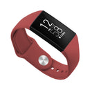 For Fitbit Charge 3 18mm Solid Color Silicone Watch Band A(Crimson)