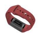 For Fitbit Charge 3 18mm Solid Color Silicone Watch Band A(Crimson)