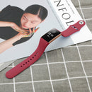 For Fitbit Charge 3 18mm Solid Color Silicone Watch Band A(Crimson)