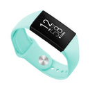 For Fitbit Charge 3 18mm Solid Color Silicone Watch Band A(Teal)