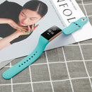 For Fitbit Charge 3 18mm Solid Color Silicone Watch Band A(Teal)