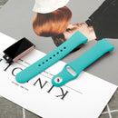 For Fitbit Charge 3 18mm Solid Color Silicone Watch Band A(Teal)