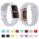 For Fitbit Charge 3 18mm Solid Color Silicone Watch Band A(Cyan)