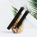 For Fitbit Inspire HR Nylon Canvas Strap Metal Connector Size: Large Size(Black)