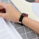 For Fitbit Inspire HR Nylon Canvas Strap Metal Connector Size: Large Size(Black)