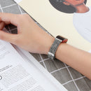 For Fitbit Inspire HR Nylon Canvas Strap Metal Connector Size: Large Size(Dark Gray)