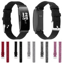 For Fitbit Inspire HR Nylon Canvas Strap Metal Connector Size: Large Size(Red)