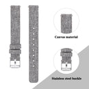 For Fitbit Inspire HR Nylon Canvas Strap Metal Connector Size: Small Size(Light Ggray)