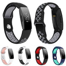 For Fitbit Inspire HR Two-color Silicone Watch Band, Size: Large Size(Blue Duck)