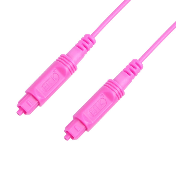 2m EMK OD2.2mm Digital Audio Optical Fiber Cable Plastic Speaker Balance Cable(Pink)