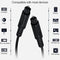 1.5m EMK OD4.0mm Square Port to Square Port Digital Audio Speaker Optical Fiber Connecting Cable(Sky Blue)
