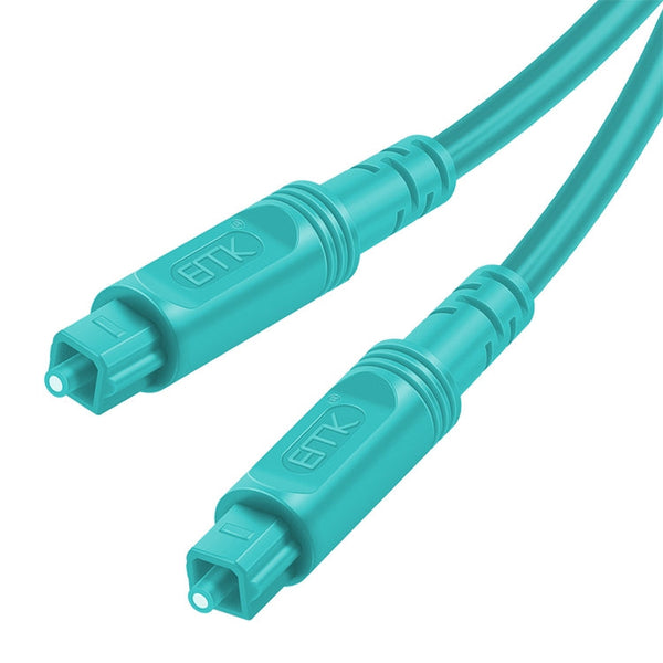 1.5m EMK OD4.0mm Square Port to Square Port Digital Audio Speaker Optical Fiber Connecting Cable(Sky Blue)