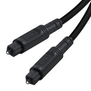 15m EMK OD4.0mm Square Port to Square Port Digital Audio Speaker Optical Fiber Connecting Cable(Black)