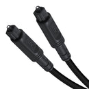 20m EMK OD4.0mm Square Port to Square Port Digital Audio Speaker Optical Fiber Connecting Cable(Black)