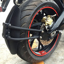 Motorcycle Stainless Steel Modified Rear Wheel Fender Dustproof Splash Flaps Mudguards Fender Guard, Style:B Style Foot