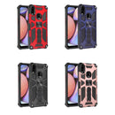 For Samsung Galaxy A10s Shockproof TPU + PC Magnetic Protective Case with Holder(Black)