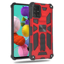 For Samsung Galaxy A51 Shockproof TPU + PC Magnetic Protective Case with Holder(Red)