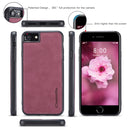 For iPhone SE 2022 / SE 2020 / 8 / 7 CaseMe 018 Detachable Multi-functional Horizontal Flip Leather Case, with Card Slot & Holder & Zipper Wallet & Photo Frame(Red)