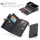 For iPhone SE 2022 / SE 2020 / 8 / 7 CaseMe 018 Detachable Multi-functional Horizontal Flip Leather Case, with Card Slot & Holder & Zipper Wallet & Photo Frame(Black)