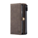 For iPhone SE 2022 / SE 2020 / 8 / 7 CaseMe 018 Detachable Multi-functional Horizontal Flip Leather Case, with Card Slot & Holder & Zipper Wallet & Photo Frame(Brown)