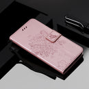 For LG V60 ThinQ 5G Tree & Cat Embossed Pattern Horizontal Flip Leather Case with Holder & Card Slots & Wallet & Lanyard(Rose Gold)