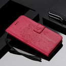 For LG V60 ThinQ 5G Tree & Cat Embossed Pattern Horizontal Flip Leather Case with Holder & Card Slots & Wallet & Lanyard(Rose Red)
