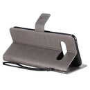 For LG V60 ThinQ 5G Tree & Cat Embossed Pattern Horizontal Flip Leather Case with Holder & Card Slots & Wallet & Lanyard(Grey)