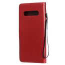 For LG V60 ThinQ 5G Tree & Cat Embossed Pattern Horizontal Flip Leather Case with Holder & Card Slots & Wallet & Lanyard(Red)