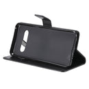 For LG V60 ThinQ 5G Tree & Cat Embossed Pattern Horizontal Flip Leather Case with Holder & Card Slots & Wallet & Lanyard(Black)