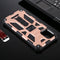 For Samsung Galaxy A71 Shockproof TPU + PC Magnetic Protective Case with Holder(Rose Gold)